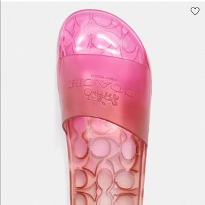 Selling Coach Ulyssa Rubber Slide in Pink. Never worn!